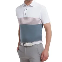 FootJoy Men's Colour Block Pique Golf Polo Shirt -Deals Clothing Store 0075010 footjoy mens colour block pique golf polo shirt