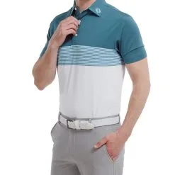 FootJoy Men's Colour Block Pique Golf Polo Shirt -Deals Clothing Store 0075011 footjoy mens colour block pique golf polo shirt